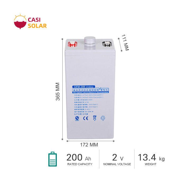JGFM Gel Valve Regulated Sealed Battery 2V 200ah Gel Deep Cycle